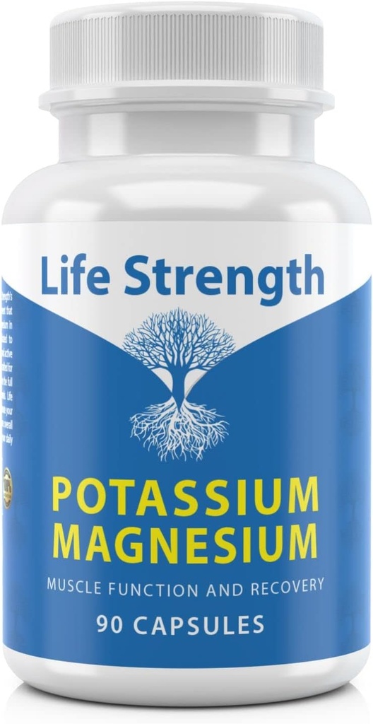 Life Strength Magnezyum Pyum Kompleksi Tamam - 90 Capsules - Yüksek Absorpsiyon Destek Vascular Health & Leg Cramp