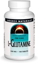 Source Naturals L-Glutamine, Free Form Platinum Acid That Supports Metabolic Energy*, 500 mg - 100 Tablet