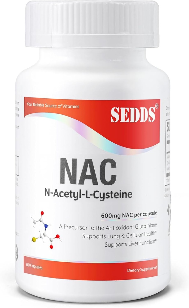 Tamamlar, N-Acetyl Cysteine (NAC) 600 mg, 60 Veg Capsules - Non-GMO, Gluten Free Free