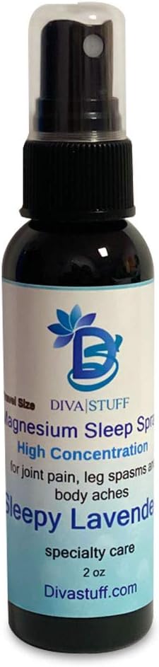 Magnezyum Sleep Spray for Hair, Joint Pain, Leg Spasms ve Body Aches (2 Ounce, Sleepy Lavender)