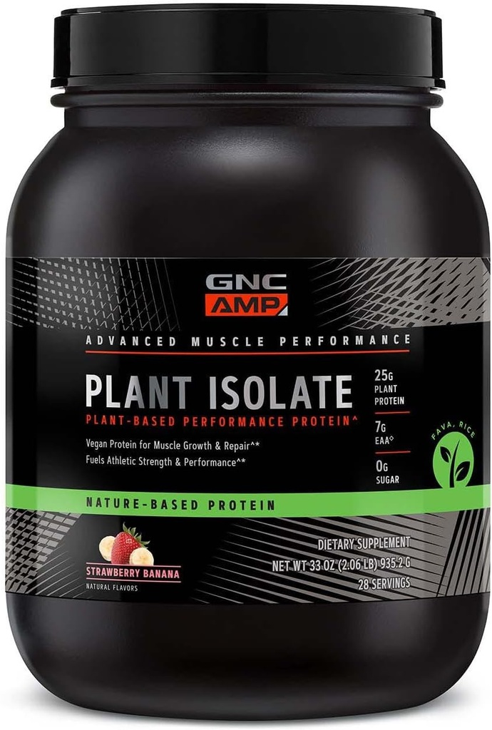 GNC AMP Isolate Protein Plant - Μπανάνα φράουλας (28 υπηρεσίες)