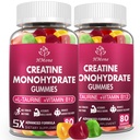 Creatine Monohydrate Gummies - 5g για άνδρες και γυναίκες, 160 Count and Creatine Chewable Συμπληρώματα για μυϊκή αύξηση, μυϊκή δύναμη, ενεργειακή ενίσχυση, και μυών Builder, ζάχαρη δωρεάν, Vegan