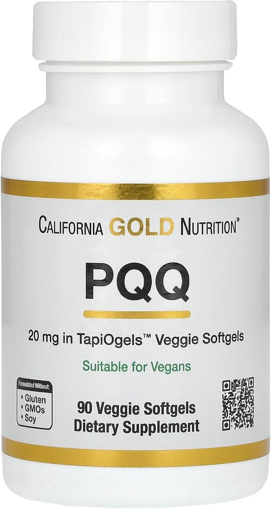 California Gold Beslenme PQ, 20 mg, 90 Veggie Softgels