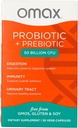 Omax Prebiyotik & Probiyotik 50 Milyar CFU + Chicory Inulin, 10 Strains, Bloating, Digestion, SIBO, Leaky Gut, Vaginal pH, Acidofilius, Vegan, Dairy Free, Gluten Free,