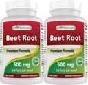 Best Naturals Beet Root Powder 500 mg 180 Κάψουλες (180 Count (Pack of 2))