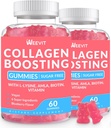 Collagen Gummies, Vegan Collagen Gummies For Women with L-Lysine, Amla, Biotin, Vitamin C, A, E, Collagen ATM Gummies Supplement for Hair Skin Nails