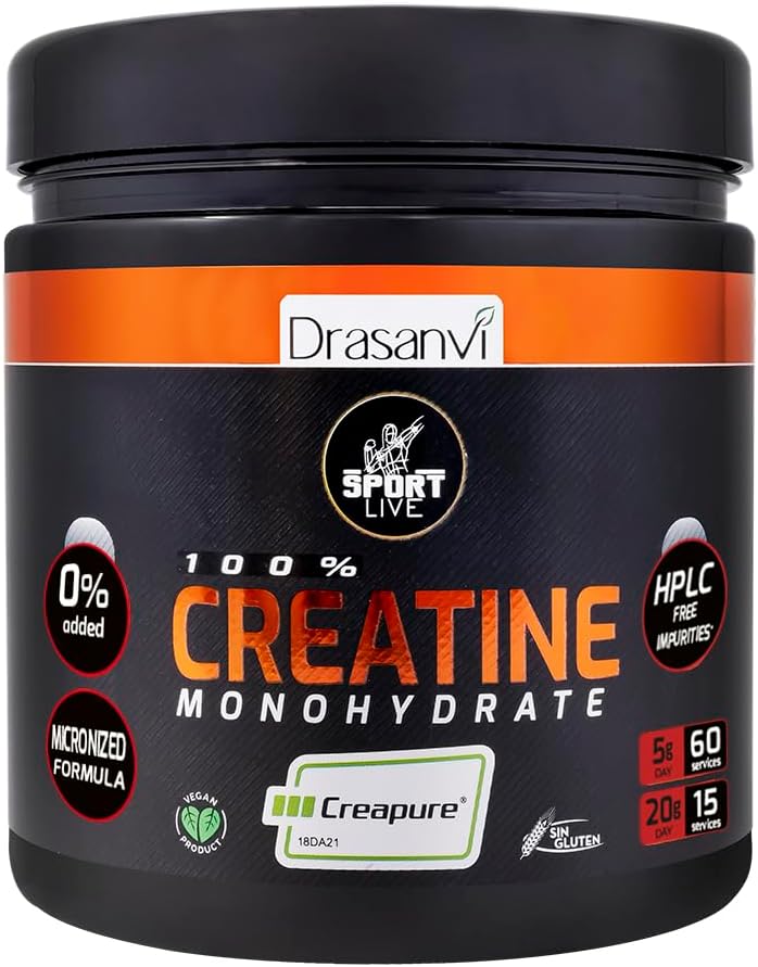 DRASANVI Spor 10.58 Ouncet Kreine Monohidrat Toz - Kaslarınızı Güçler - Allergenler olmadan - Neutral Flavor - Pure And Etkili Kompozisyon