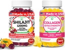 Lunakai USA Shilajit & Collagen Ekstra Güçlü Gummies Sche – Enerji, Saç, Cilt ve Çiçek Desteği – Delicious & Non-GMO
