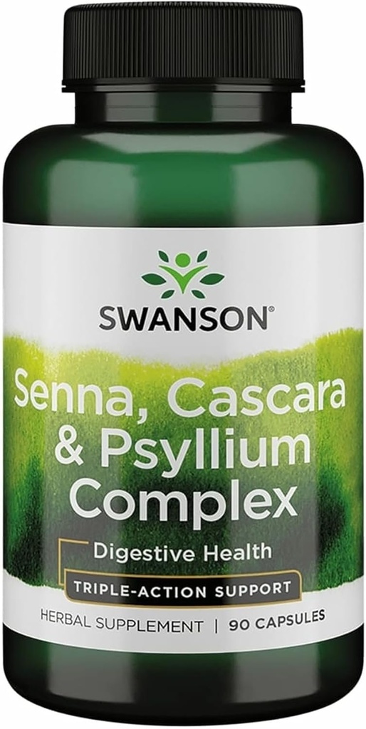 Swanson Senna Psyllium Cascara Kompleksi GI Tract Regularity Support 90 Capsules