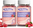 Cranberry Gummies 1000 mg, Cranberry Supplements for Women, with D-Mannose 250 mg, Womens Probiyotik Gummies, Urinary Tract Health, Cranberry Flavor, NO GMOs, 60 Count (Pack of 2)