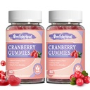 Cranberry Gummies 1000 mg, Cranberry Supplements for Women, with D-Mannose 250 mg, Womens Probiyotik Gummies, Urinary Tract Health, Cranberry Flavor, NO GMOs, 60 Count (Pack of 2)