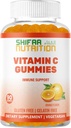 SHIFAA NUTRITION Vegan Vitamin C Gummies | 90 Gummies, 250mg 45 Hizmet | No-GMO | Gluten-Free, Gelatin-Free | Immune Support Gummies & Season Support for Kids & Yetişkinler Halal Vitamins