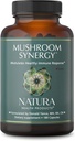 Natura Health Products Mushroom Synergy Supplement - Διαθέτει Turkey Tail, Red Reishi, Chaga, & Poria Μανιτάρια - Modules Υγιεινή ανοσοαπόκριση * (180 κάψουλες)