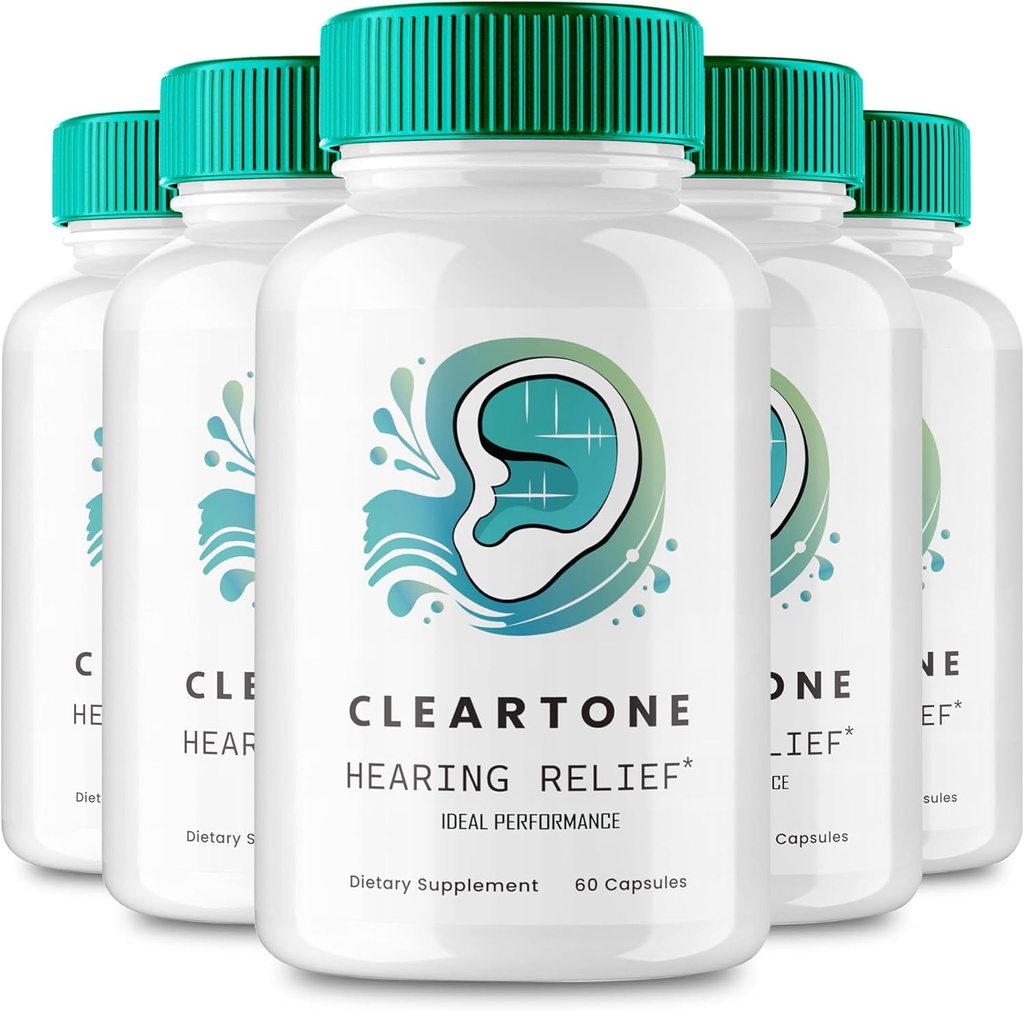 Cleartone Εμβοές Ανακούφιση για τις κάψουλες δακτυλίων αυτιών, Cleartone Ear Hills συμπλήρωμα, Clear Tone Εμβοές Θεραπεία, Calming Ear Ring Relief - Μέγιστη Δύναμη, Cleartone Κριτικές (5 Συσκευασία)
