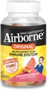 Airborne C 750 mg (per Servis) Assorted Fruit Flavored Gummies 42 Şişede Kont), Gluten-Free Immune Support Supplement with Vitamins A C E, Selenium, Echinacea & Ginger