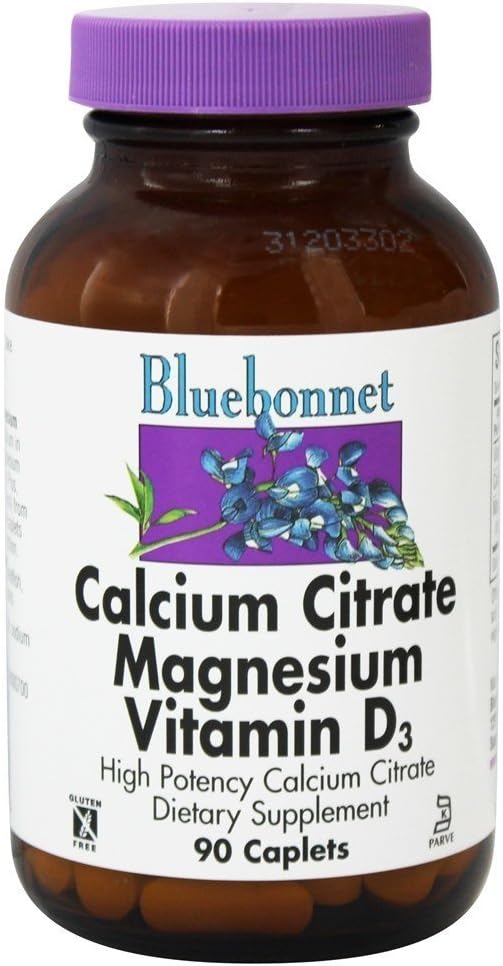 Calcium Citrate Magnesium Plus Vitamin D 90 Caps - Bluebonnet