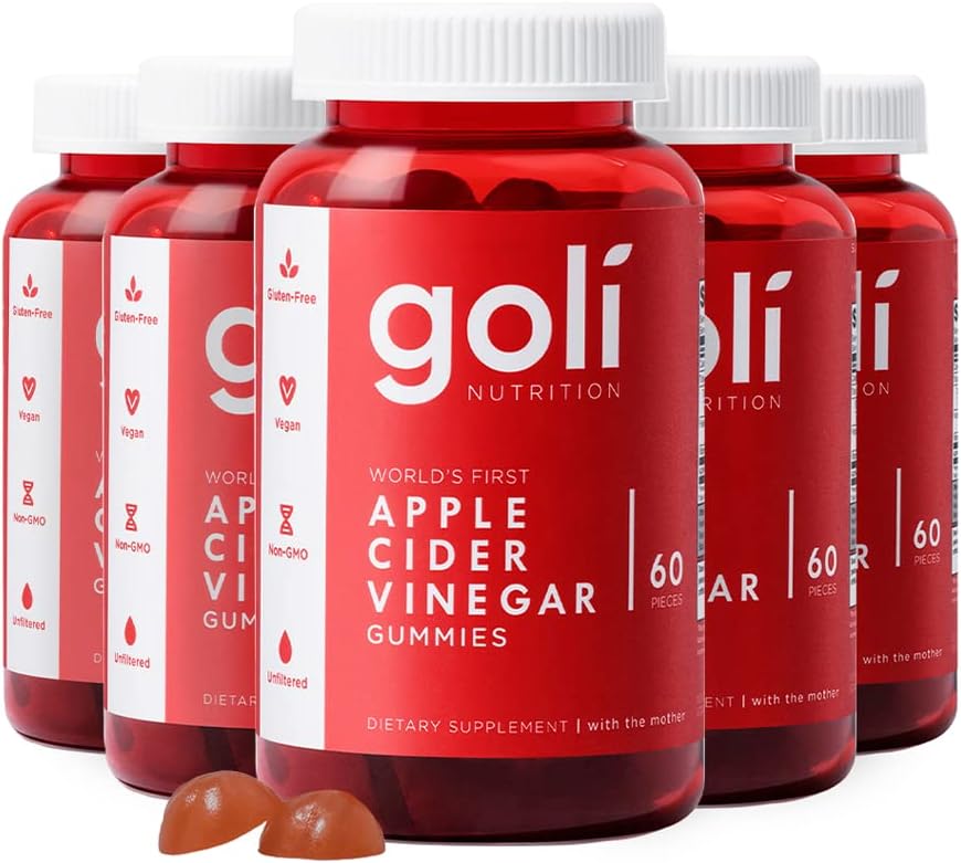 Goli Apple Cider Vinegar Gummy Vitamins - 300 Count - Βιταμίνη Β12, χωρίς γλουτένη, Vegan & μη ΓΤΟ