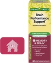 Spring Valley Brain Performance Support, 60 Count + STS Style.