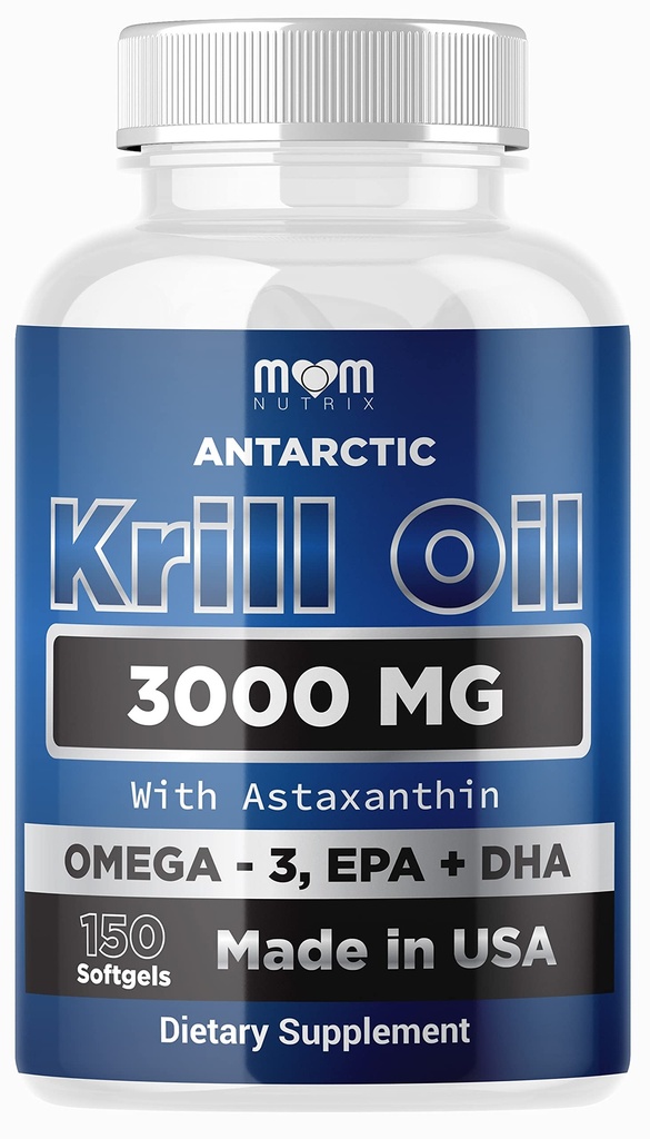 Dr. JOEL'S MOM NUTRIX Antarktika Krill Oil Supplement - 150 Softgels - Yüksek Abhidrorpsiyon EPA, DHA, Astaxanthin & Phospholipid - Balık gibi Balıksız Aftertaste - ABD'de Yapıldı