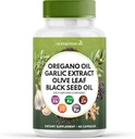 Superfood MD Oregano Oil Olive Extract Olive Leaf Black Seed Oil Astragalus- for Women and Men- 60 Count