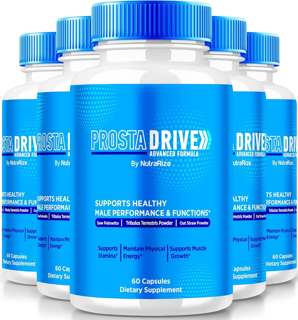 (5 Pack) ProstaDrive Capsule Capsules - Resmi Prosta Drive Supplement for Prostate Heath, All Natural Formula to Support Control, Energy & General Well-Being, Prosta-Drive Pills Review (300 Capsules)