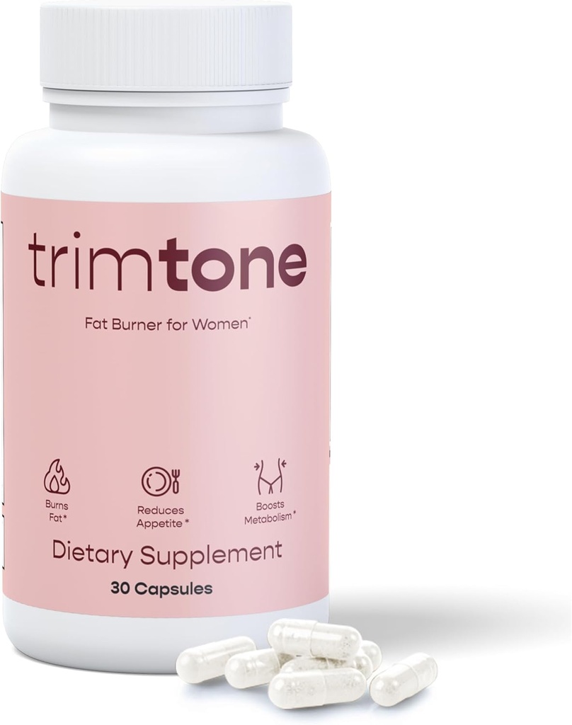 TRIMTONE Kilo Kayıp Pills Kadınlar Formula, Appetite Suppressant & Detox Cleanse Fat Burners for Women, Diyet Pills That Work Fast for Women, Optimal for Belly Fat - 30 Capsules (1 Gün)