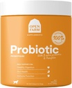 Open Farm Probiotic Chews, συμπλήρωμα σκύλων, Βιταμίνες σκύλου, υποστηρίζει την κανονική κίνηση της χλωρίδας και του εντέρου χρησιμοποιώντας ανιχνεύσιμα και Vet-έγκριση συστατικά, 12.7 oz, 90 κόμης