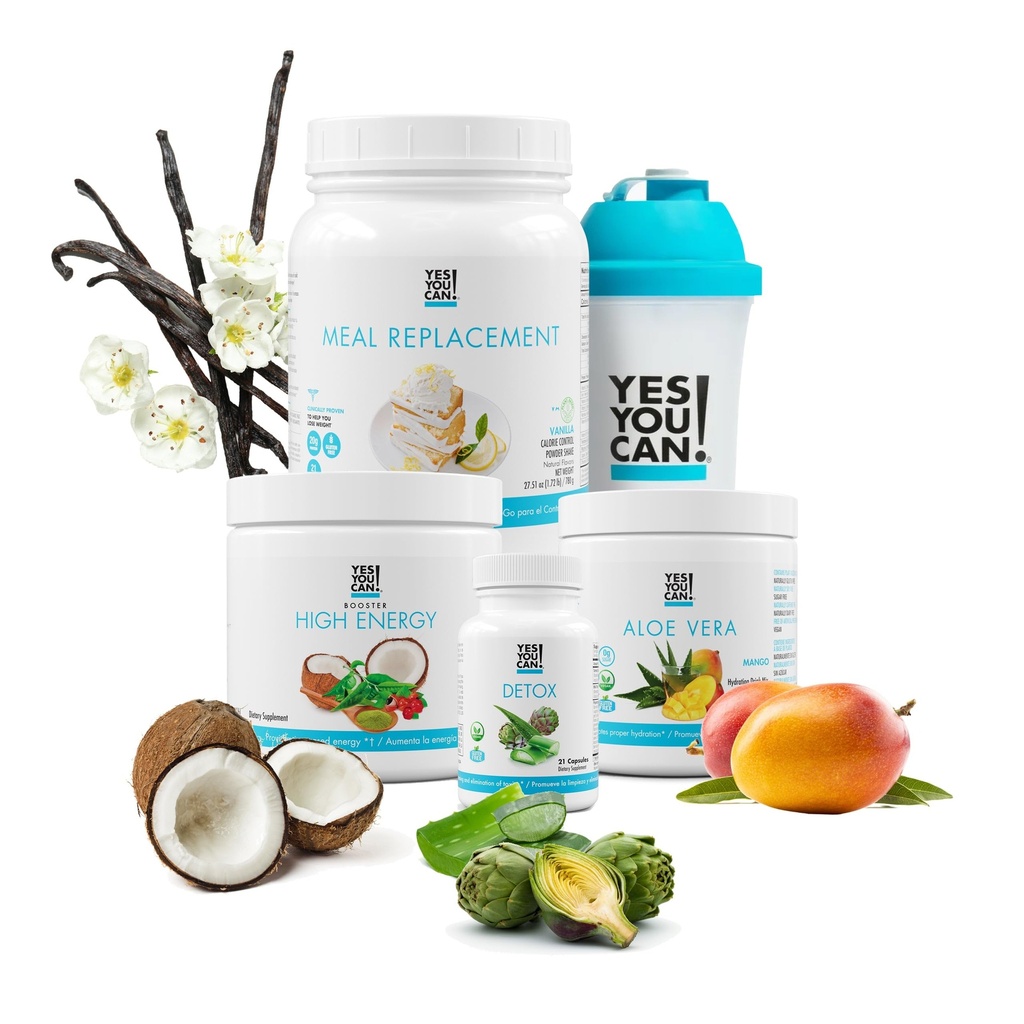 Evet Yapabilirsiniz! Detox Plus Kit (Meal Change Vanilla, Aloe Vera Mango) - Tamam Mealchange Toz, Yüksek Enerji Shake ATM, Aloe Vera Detox Supplement, Health Transformation