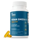 Dr. Tobias Vegan Omega 3 συμπλήρωμα, 1400mg Algae Oil, 420mg DHA, και 210mg EPA ανά υπηρεσία, μη ΓΤΟ, Γλουτένη-ελεύθερο, Carragenan-ελεύθερο, 60 κάψουλες, 30 εξυπηρετούν