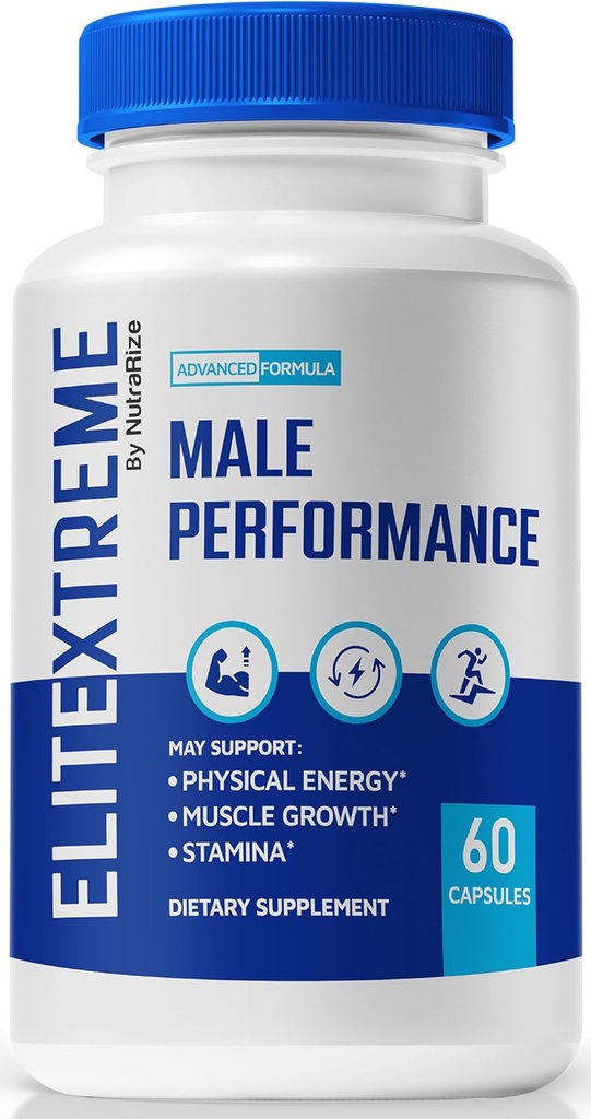 EliteXtreme Erkek Tamam, EliteXtreme Man Pills, Erkekler için Tüm Doğal Diyetsel Kapsüller, Genel Sağlık için 1200 MG Multivitaminler, Elite Xtreme Yorumları (60 Capsules)