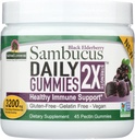 Nature's Answer Sambucus Daily Gummies | 2X More Elderberry 3200 mg Concentration | Alkol Özgür, Gluten-Free, Gelatin-Free, Vegan, Non-GMO & No Preservatives | (45 Kont)