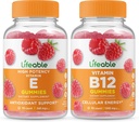 Lifeable Vitamin E + Vitamin B12, Gummies Sche - Great Tasting, Vitamin Supplement, Gluten Free, GMO Free, Chewable Gummy Gummy