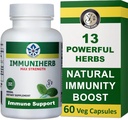 Immuniherb Immune Support Supplement – Herbal Immunity Supplement with Ginger, Forsythia, Licorice Root, Vitamin C & çinko – Natural Immune ATMs for Daily Support, Non-GMO – 60 Veg Capsules