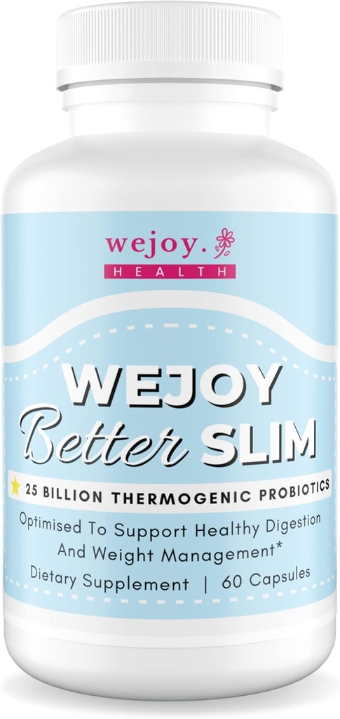 WeJOY. Daha İyi Slim - Kadınlar için Termogenetik Probiyotikler, Bloating Relief, Appetite Suppressant Kilo kaybı için, Detox Cleanse Probiyotikler for Digestive Health, Lactobacillus Acidus Probiyotik