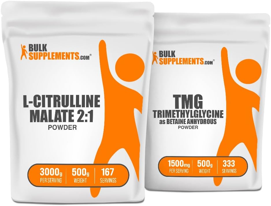 BulkSupplements Citrulline Malate 2:1 500g + Tritilglycine TMG 500g Sche