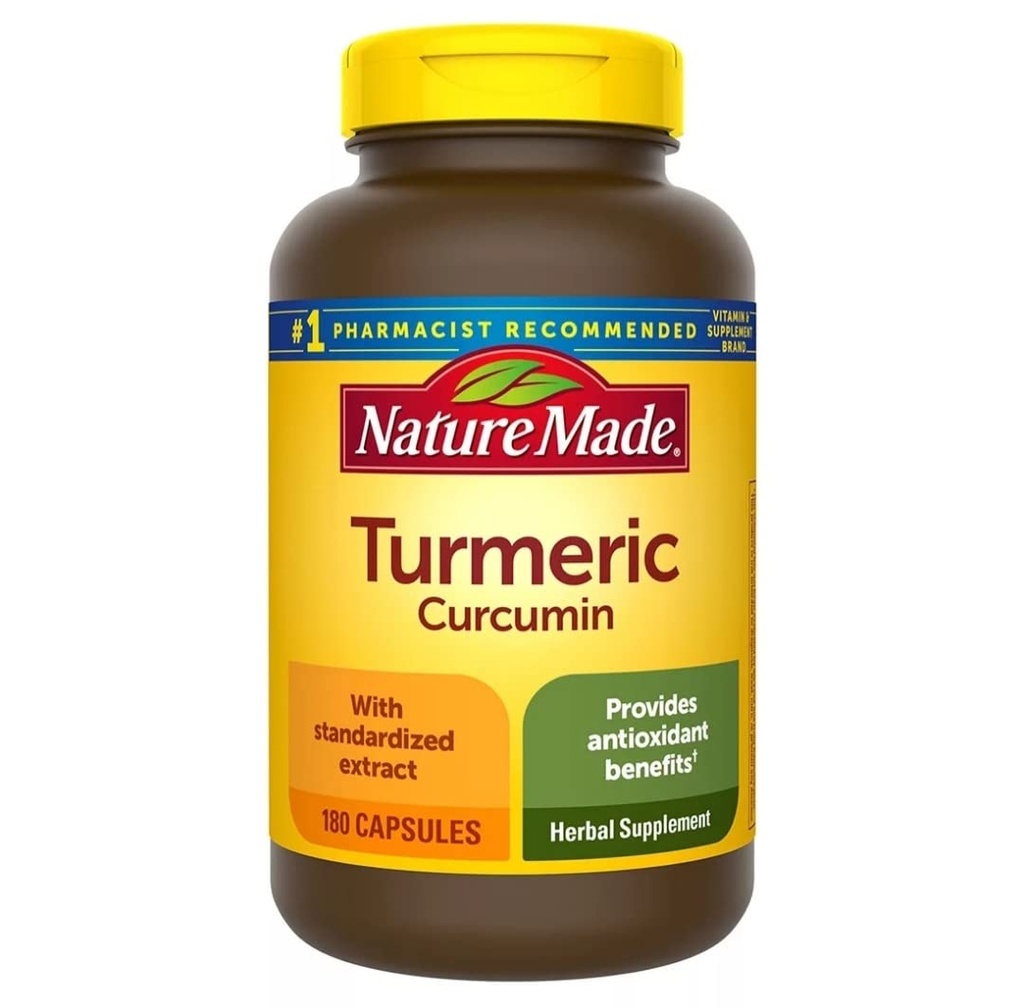 Doğa Made Turmeric Curcumin 500 miligram. Capsules (Antioxy) Değer Boyutu 180 Ct