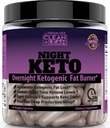 Καθαρό + Lean Night Keto: Πρώτη Διανυκτέρευση Ketogenic Fat Burner & Sleep Aid 