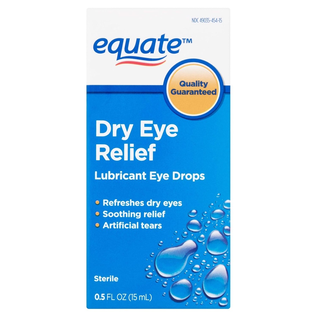 Equate: Sterile Yapay Çaycılar Lubricant Eye Drops, .5 fl ozz