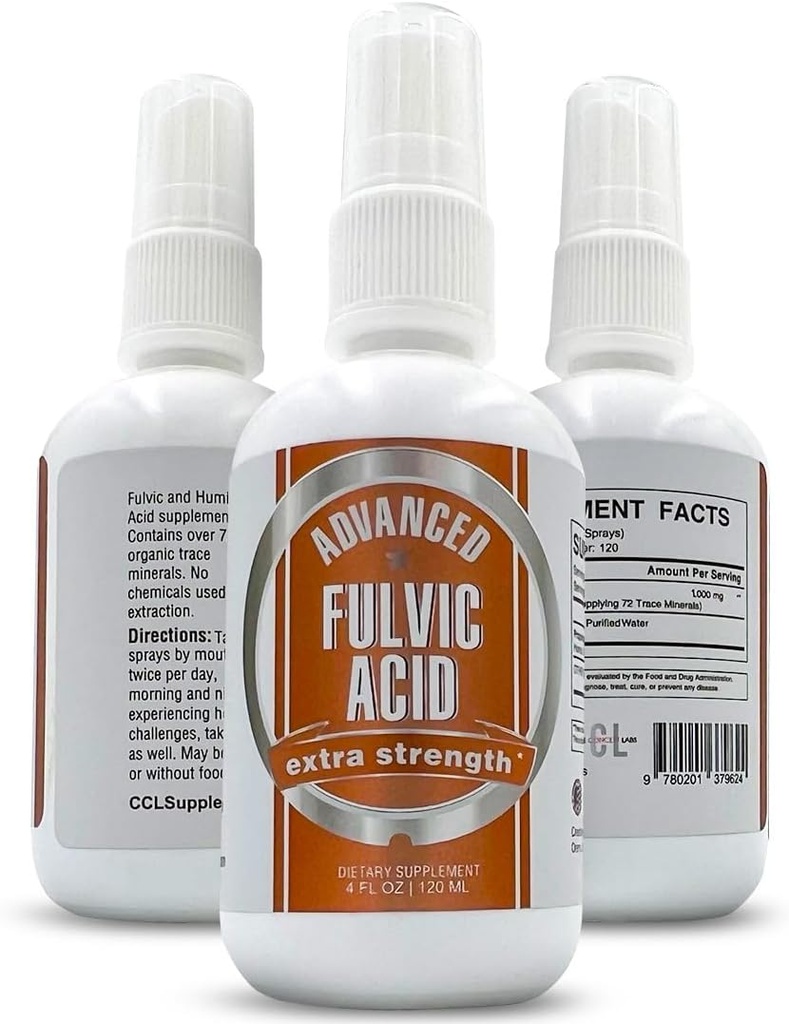 Gelişmiş Fulvic asit ve Humic Asit Trace Mineral Kom. 70+ Ionic Organic Vital Minerals & Electrolytes, Shilajit & Drops'un Benzer Faydaları (4 oz, 120 Hizmet)
