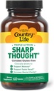 Country Life Sharp Thought - Μνήμη & Συμπληρώματα Γνωστικής Υποστήριξης – Sharp-PS Gold Phosphatidylserine + DHA – Προάγει τη διανοητική σαφήνεια και την ταχύτερη ανάκληση – Χωρίς γλουτένη, 60 κάψουλες