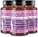 Intimate Rose Myo-Inositol & D-Chiro Inositol - 40:1 Şölük - Kadın Günlük Sağlık Desteği - D & Ashwagandha, 3 Şişes
