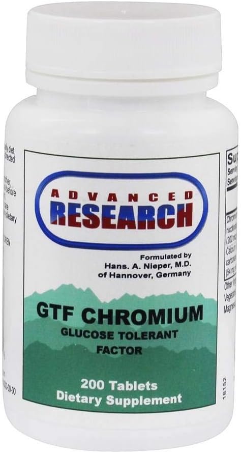 Gelişmiş Araştırma/Nutrient Carriers Gtf Chromium - Glucose Tolerant Faktör 200 Tabs