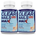 Justified Laboratories (2 Pack) Clear Nails Plus Max Pills 40 Δισεκατομμύρια CFU Probiotic 60 Κάψουλες
