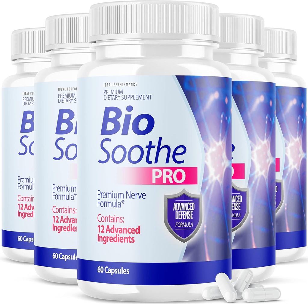 IDEAL PERFORMANCE (5 Pack) Biosoothe Pro Neuropati Tedavisi Capsule for Nerve Pain Tamir Pills Bio Soothe Premium Formula Supplement Alfa Fix Neeve (300 Capsules)