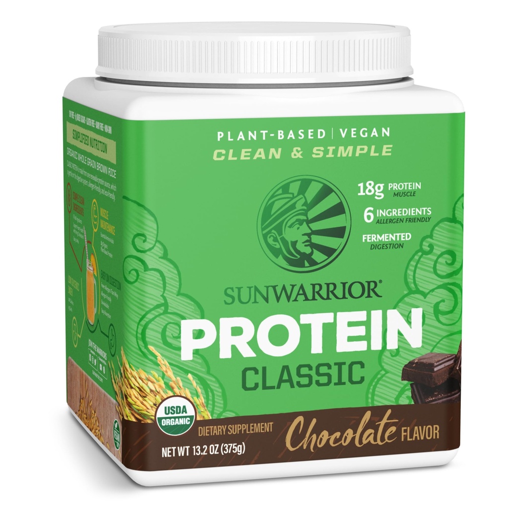 Brown Rice Protein Toz Bcaa & Amino Asits Raw Rice Protein Shake Gluten Free Low Carb Dairy Free | Plant Based Classic Sprod Brown Rice Protein Toz 375g Tarafından Sunwarrior