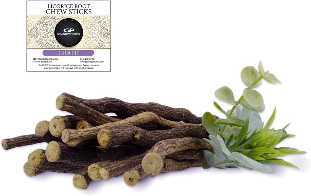 100% Φυσικό Licorice Root Chew Sticks, Σταφύλια Γεύση, Βιολογικά, Βοήθεια Σταματήστε το κάπνισμα, Λευκαντικά Δόντια, φρεσκάδα αναπνοή και Suppress όρεξη
