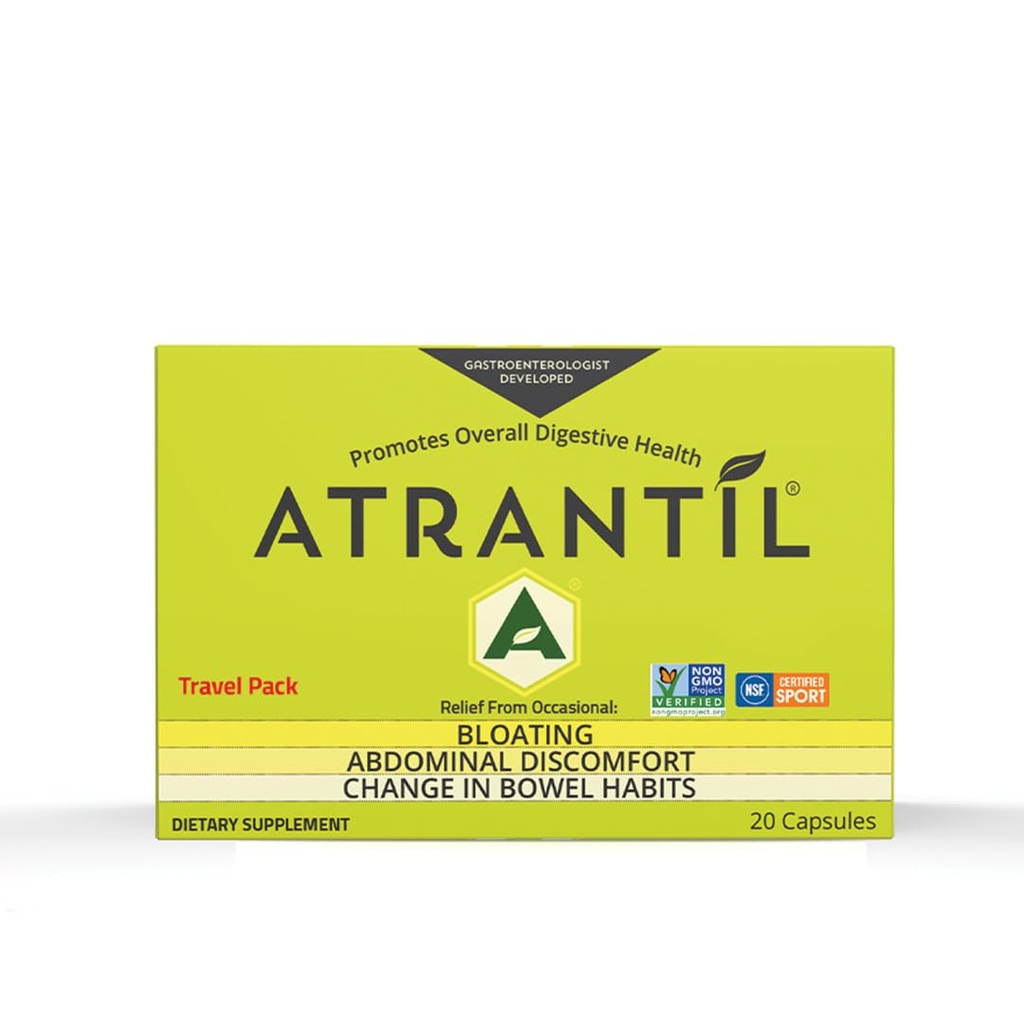 Atrantil Travel Pack (20 Count): Μπλόφα, κοιλιακή δυσφορία, και Αλλαγή στις Συνήθειες Bowel