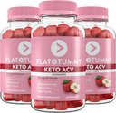 Flat Tummy Keto ACV Gummies, 60 Count – Özelleştirilmiş Formula, Post GLP-1 Keto Supplement, Vegan-Friendly, Non-GMO - Apple Cider Vinegar Gummies, BHB Salts, Beet, Pomegranate Superfood Tozlar (3 Paket)