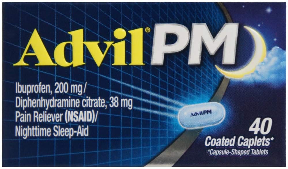 Advil PM 200 mg Caplets 40 ea (Pack of 6)