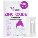 iFEiER Çinko Toz | 500g(1.1 lb) 100% Skin Koruma için Nano Uncoted çinko Oksit Toz | Kozmetikler DIY Sunscreen, Lotion, Deodorant ve Skincare için ideal,